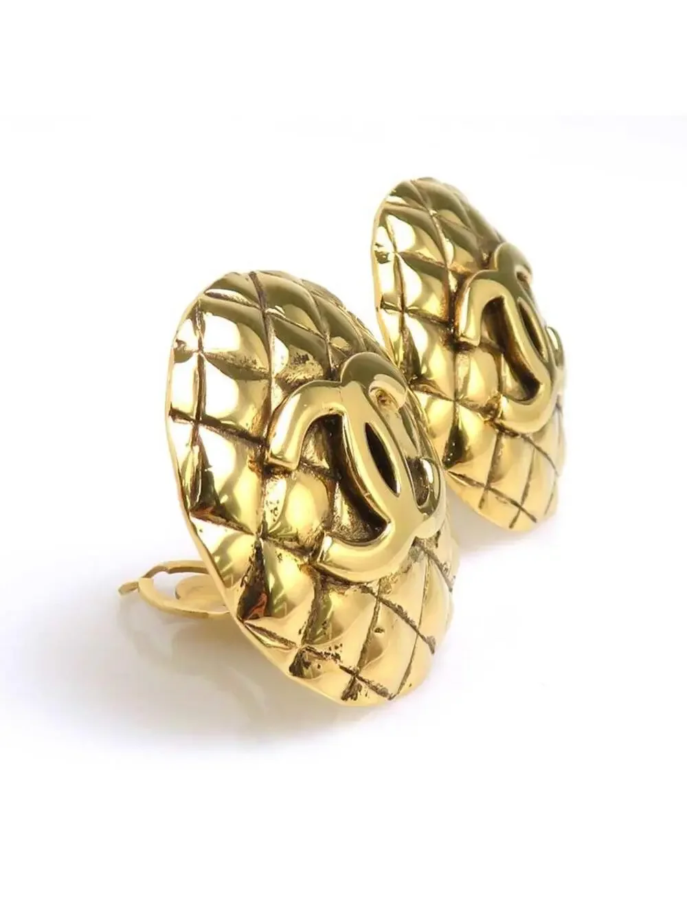 Auth Chanel Cc Logo Clip On Earrings #302711C28B